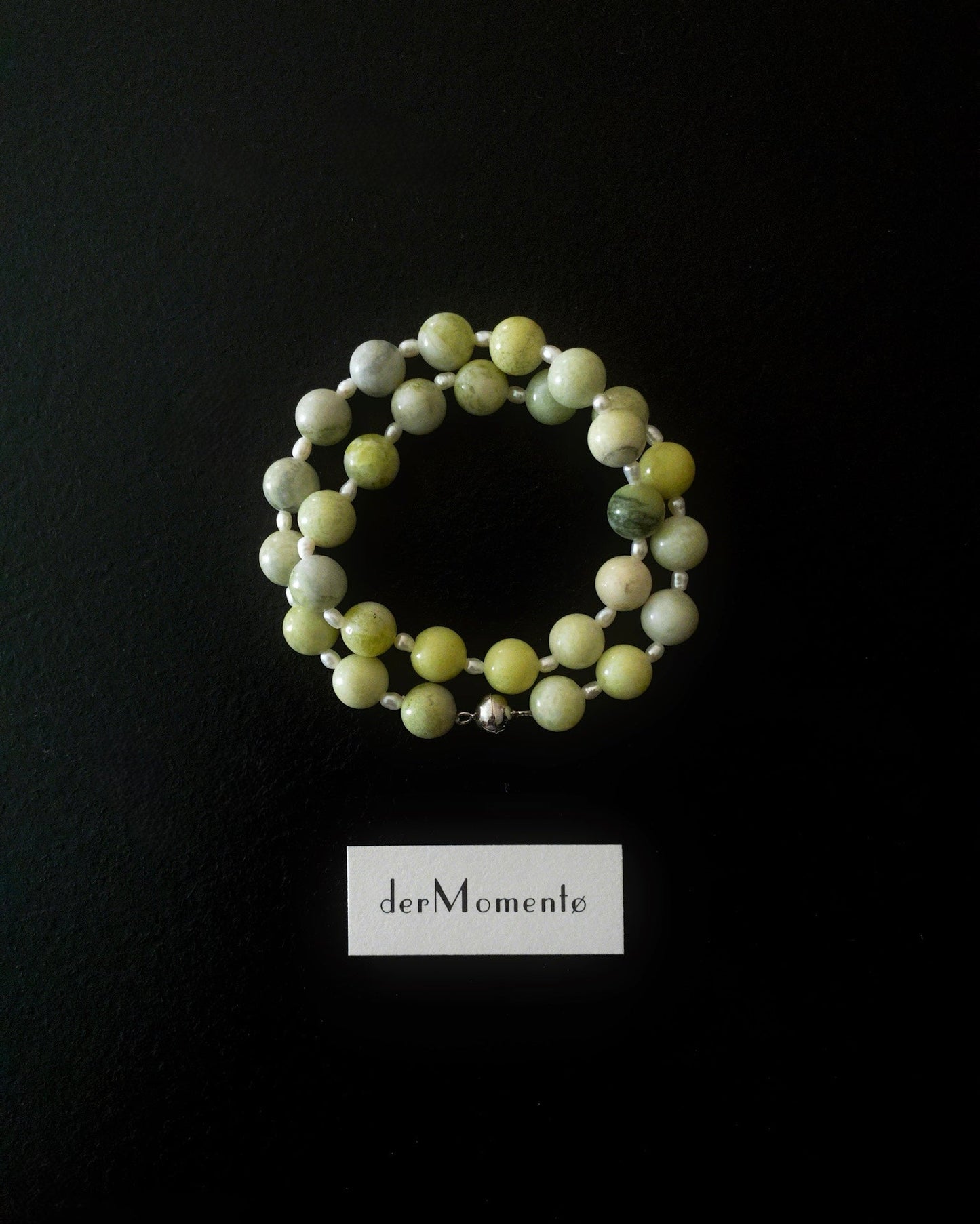 OLIVIA Lemon Jade & Baroque Pearl Necklace