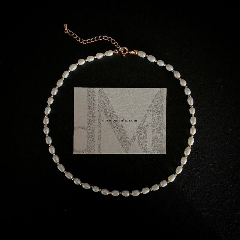 Crafted from natural freshwater pearl with 18k gold vermeil silver - an ideal mix of minimalism yet stylish.
