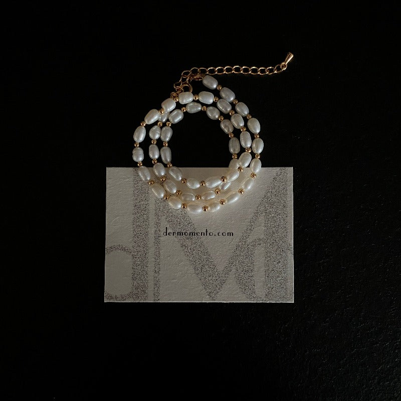 Crafted from natural freshwater pearl with 18k gold vermeil silver - an ideal mix of minimalism yet stylish.