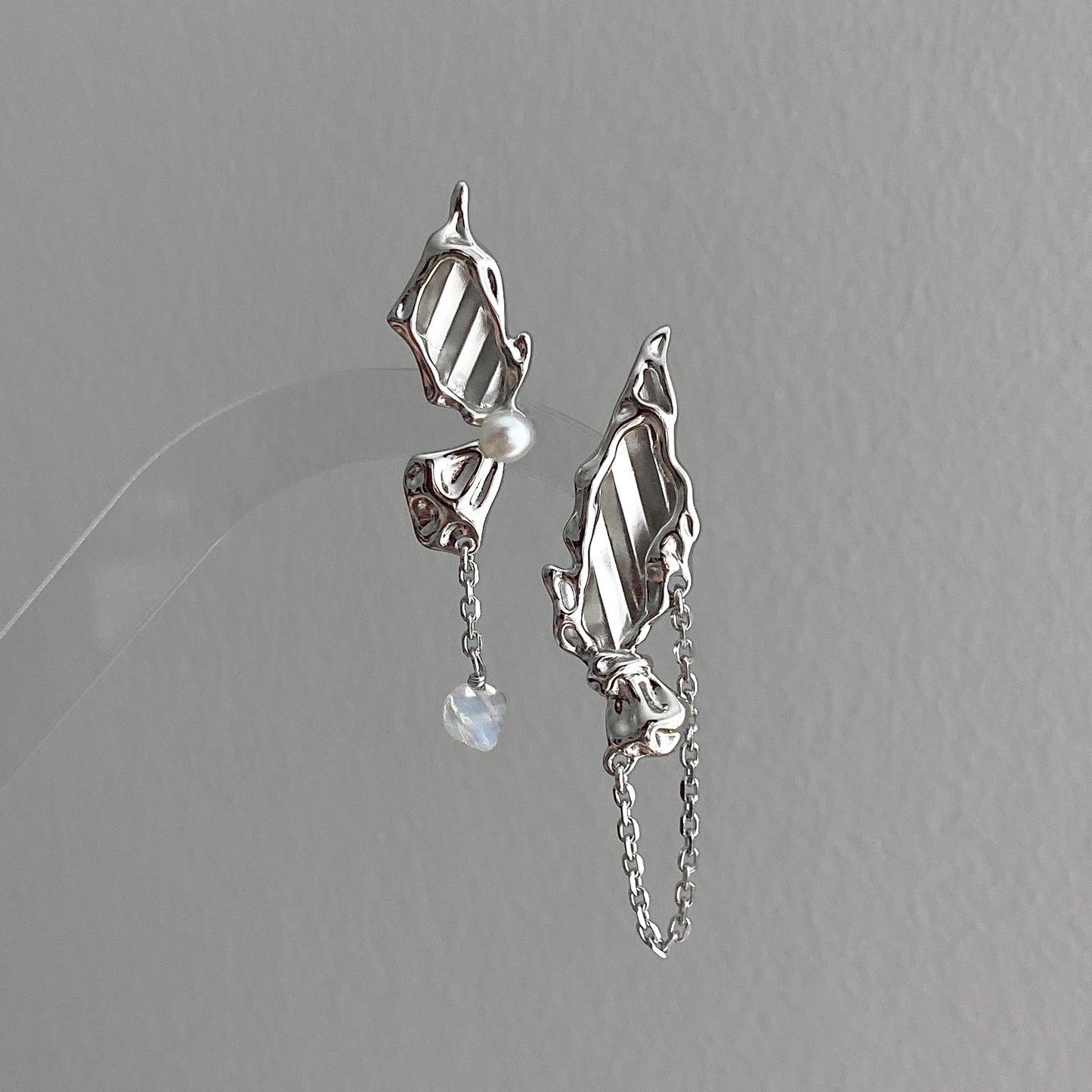 ELISA Asymmetrical Butterfly Wing Earrings