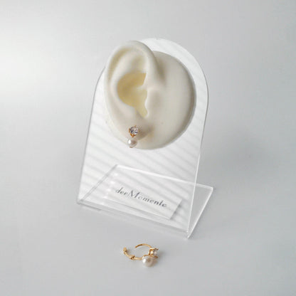 ENJA Pearl Hoop Earrings