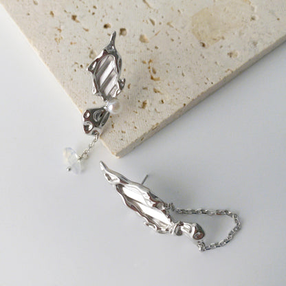 ELISA Asymmetrical Butterfly Wing Earrings