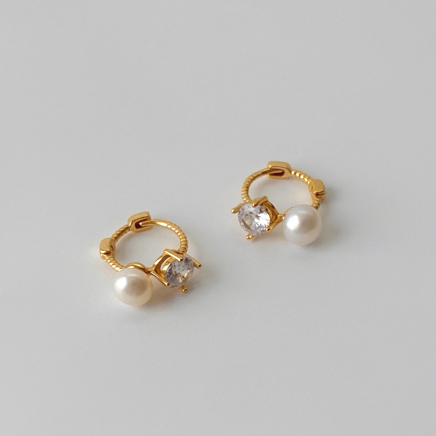 ENJA Pearl Hoop Earrings