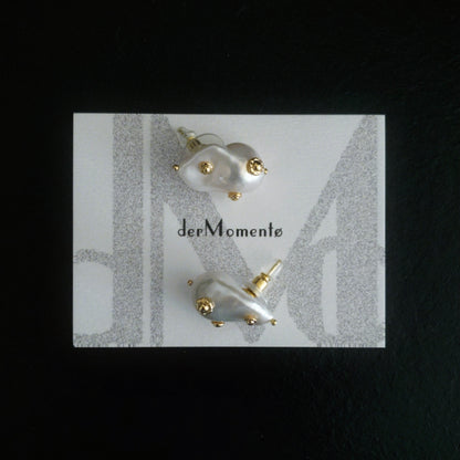LUCIA Baroque Pearl Stud Earrings