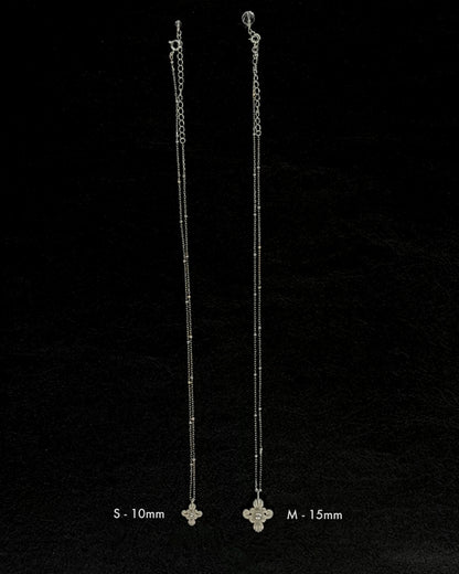 Cross-Petal Pendant Necklace