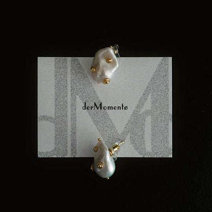 LUCIA Baroque Pearl Stud Earrings