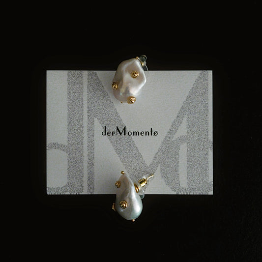 LUCIA Baroque Pearl Stud Earrings