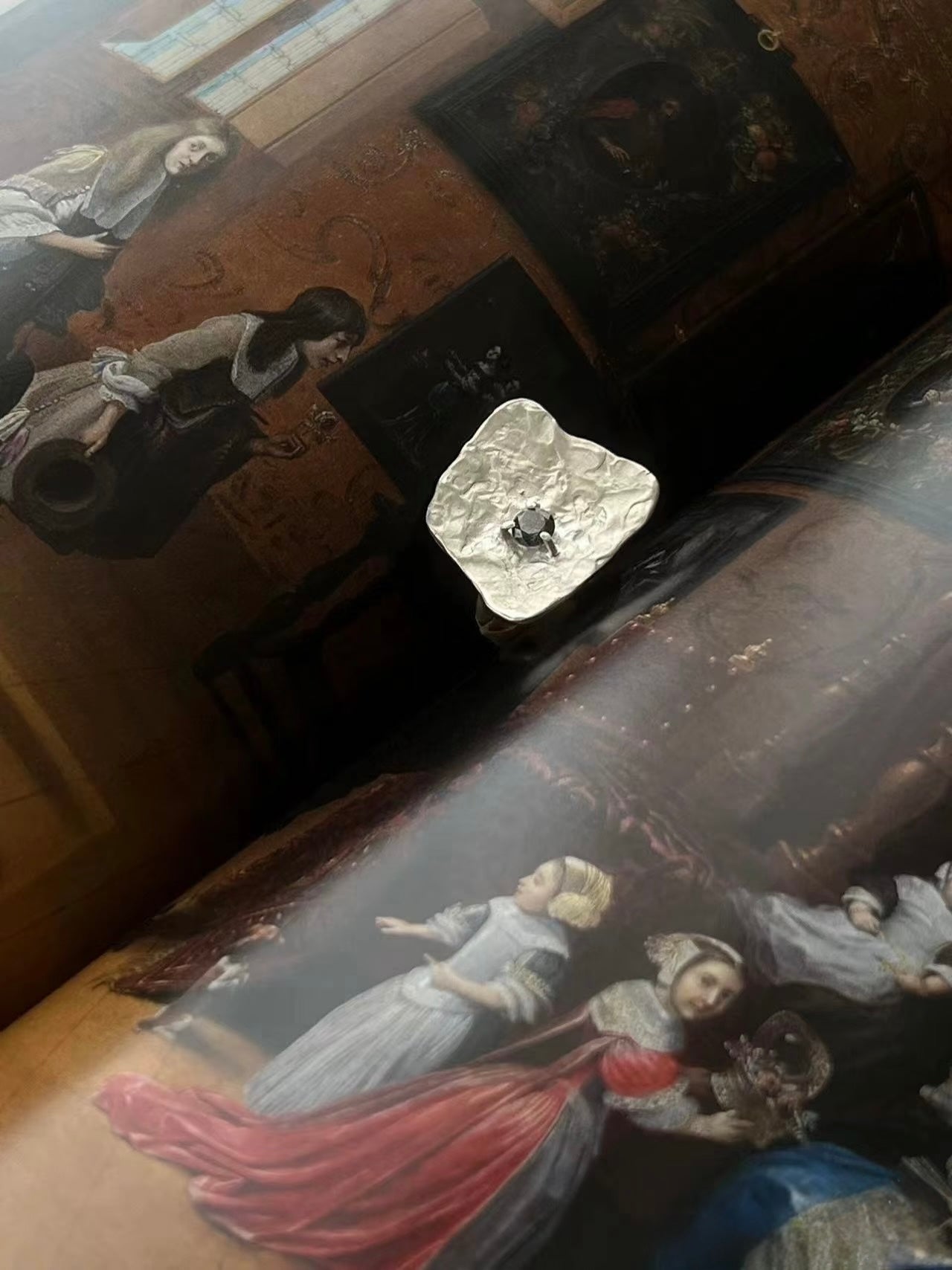 Sculptural Zirconia Sterling Silver Ring