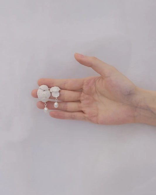 Cocoon Charm Pearl Earrings