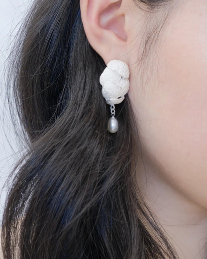 Cocoon Charm Pearl Earrings