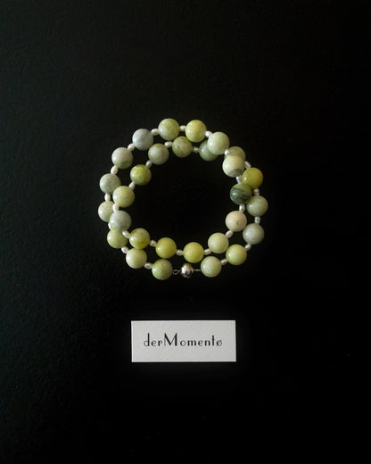 OLIVIA Lemon Jade & Baroque Pearl Necklace