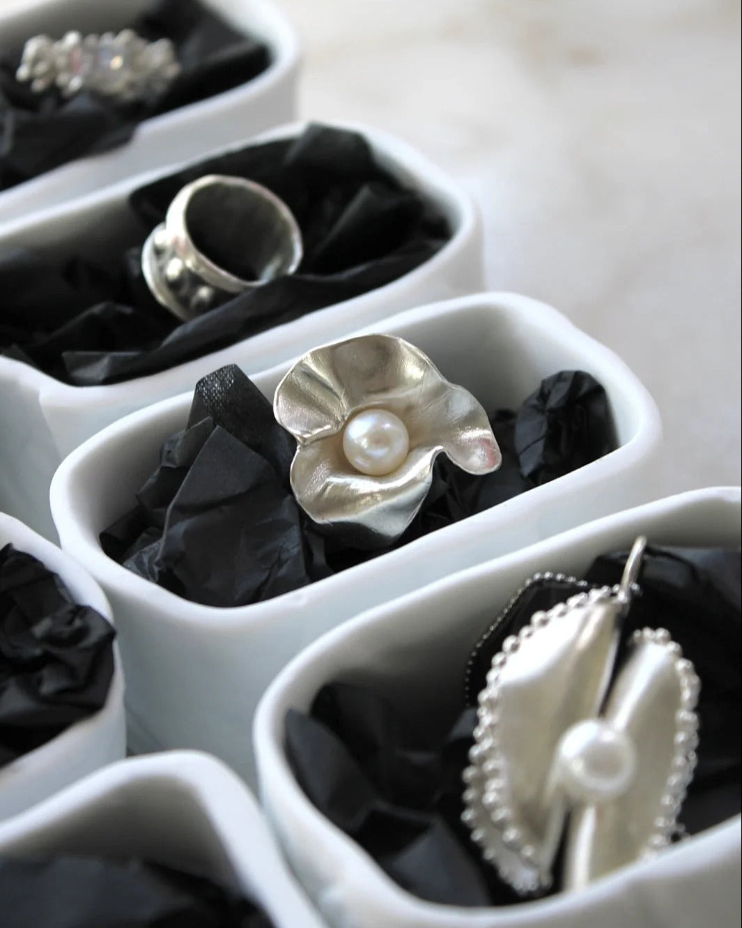 Pleated Pearl Ring Ⅱ