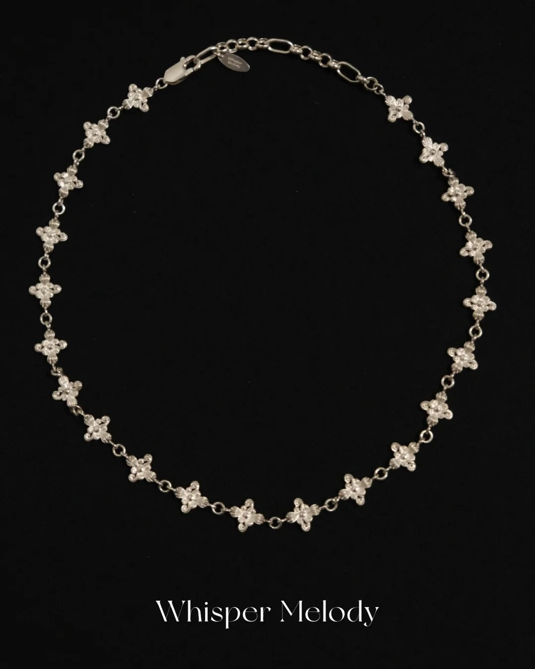 Cross-Petal Choker Necklace