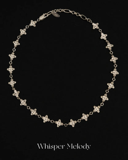 Cross-Petal Choker Necklace
