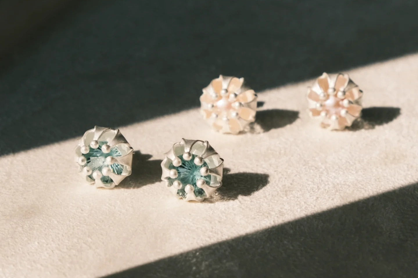 Lantern Pearl Stud Earrings