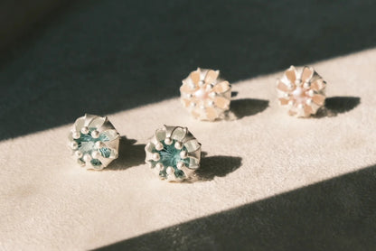 Lantern Pearl Stud Earrings