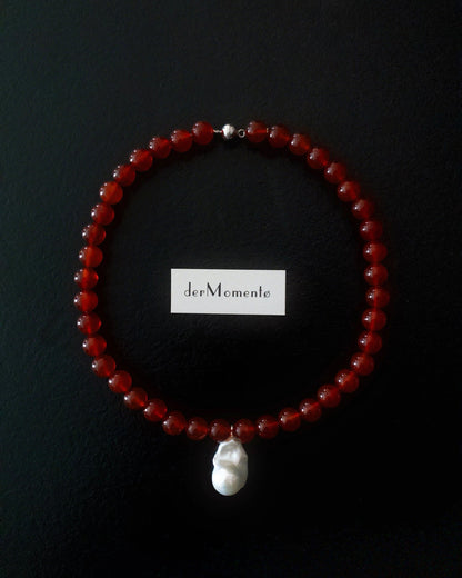 CATERINA Agate & Baroque Pearl Necklace