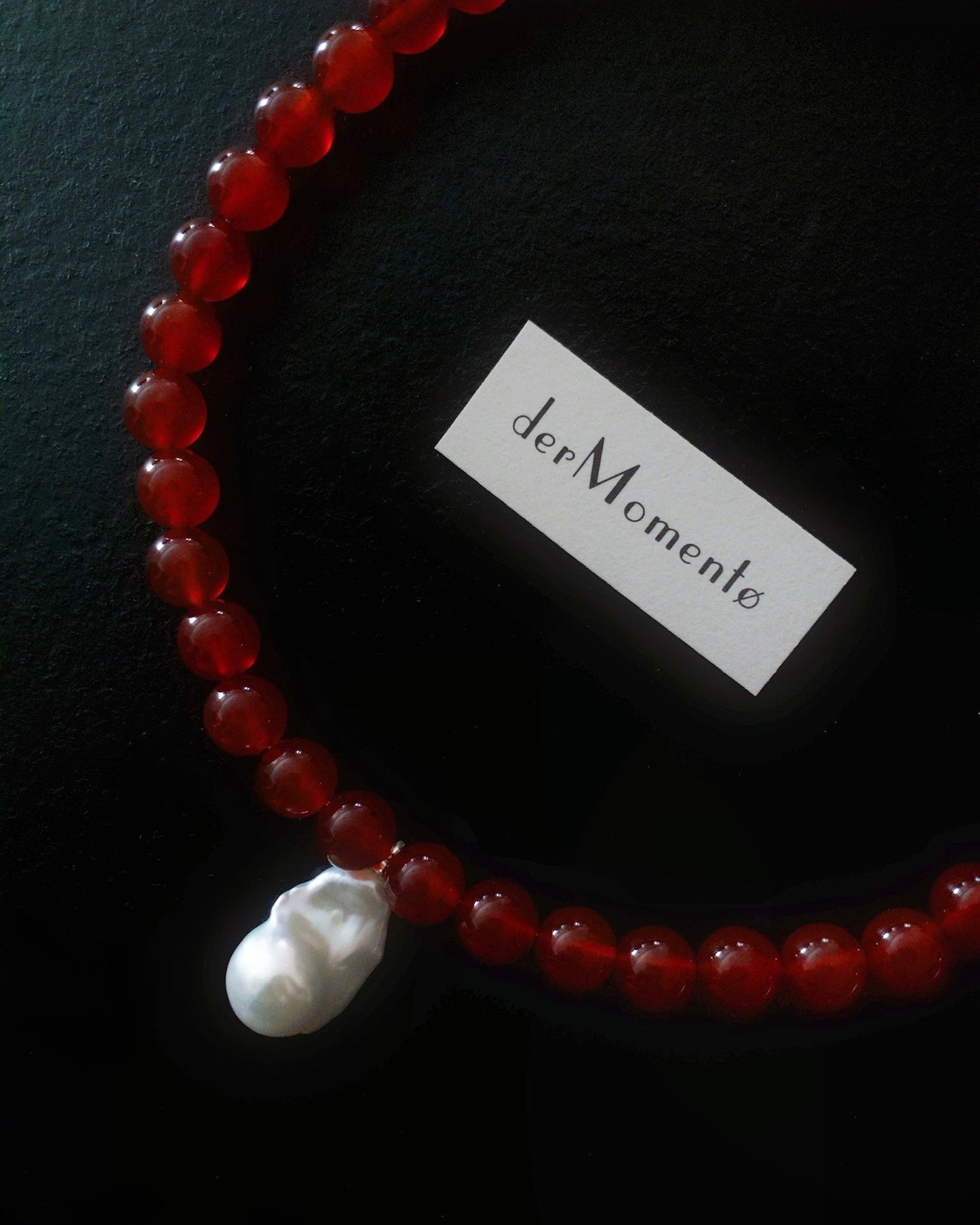 CATERINA Agate & Baroque Pearl Necklace