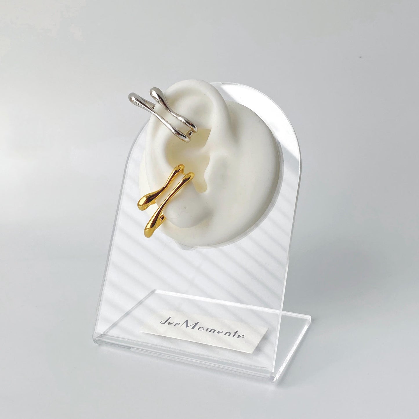 Claw Single Ear Cuff | White Rhodium