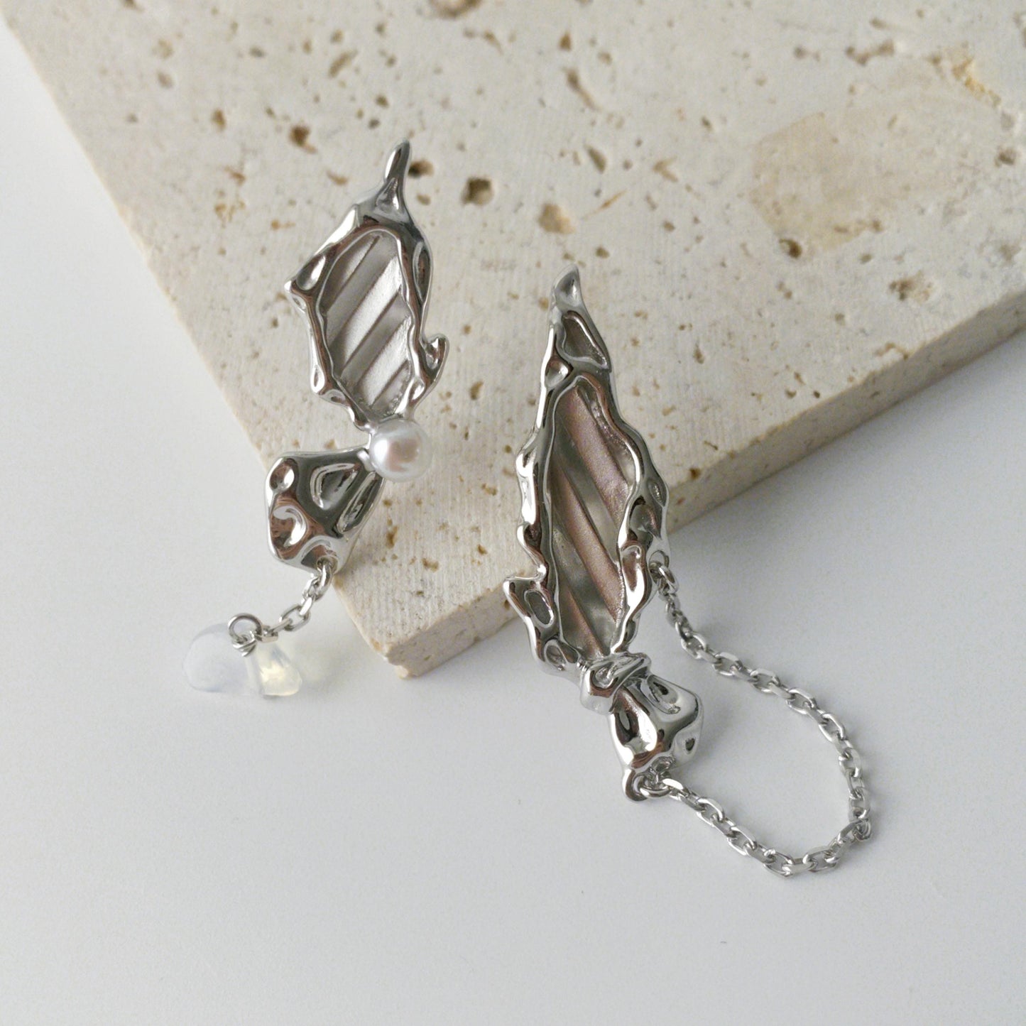 ELISA Asymmetrical Butterfly Wing Earrings