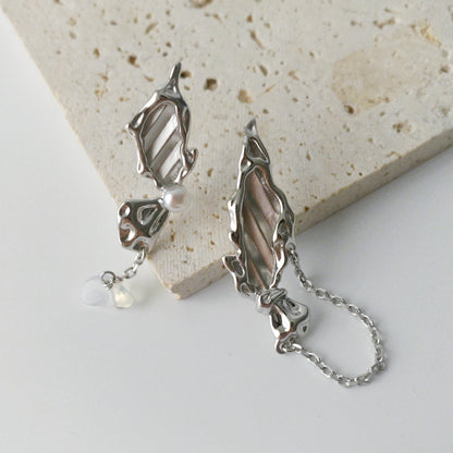 ELISA Asymmetrical Butterfly Wing Earrings