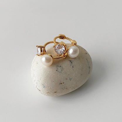 ENJA Pearl Hoop Earrings
