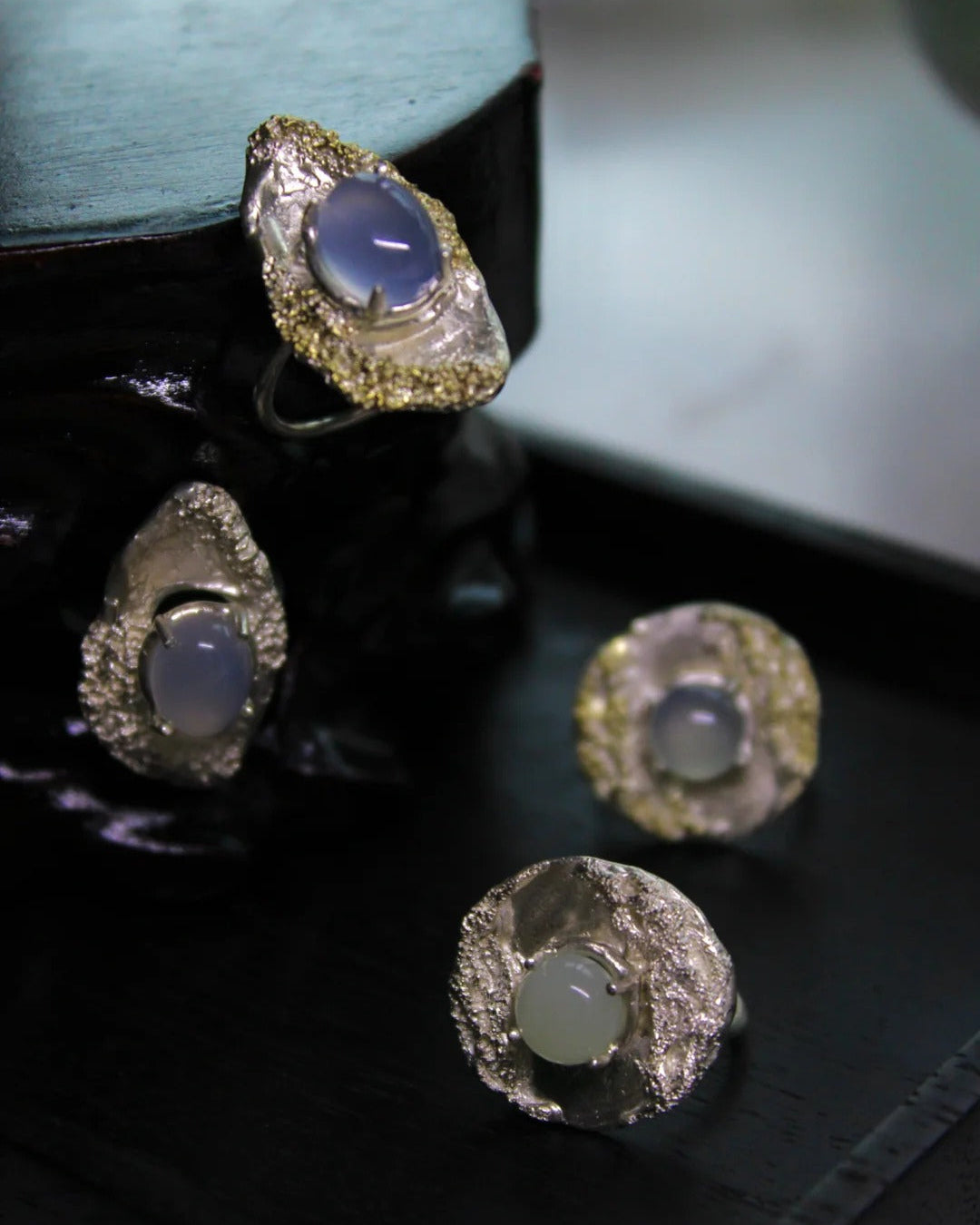 Hetian Jade Sterling Silver Ring