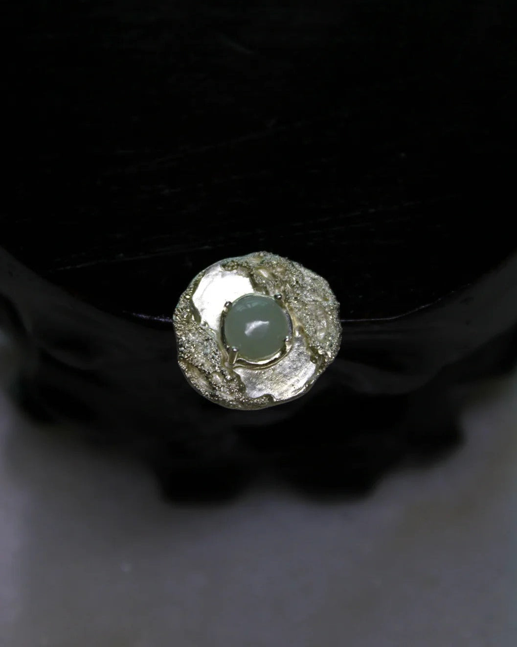 Hetian Jade Sterling Silver Ring