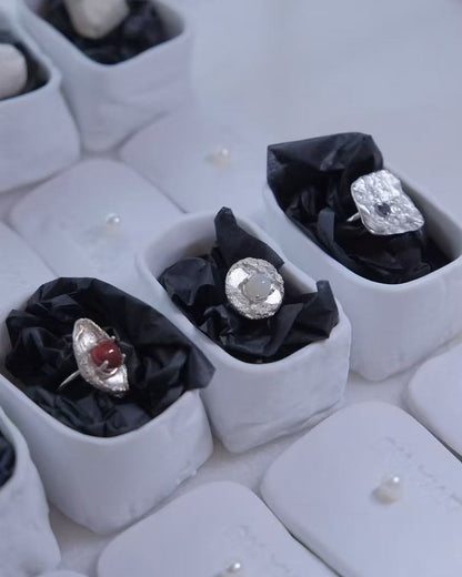 Hetian Jade Sterling Silver Ring