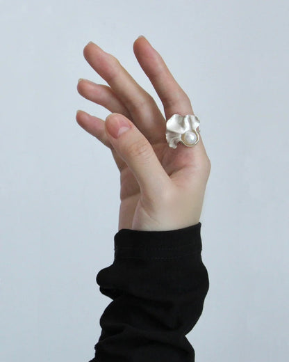Pleated Pearl Ring Ⅰ