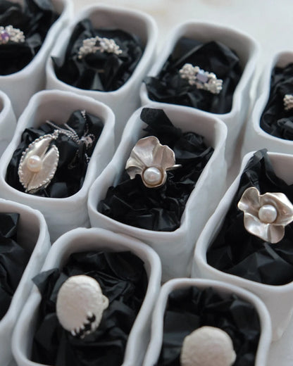 Pleated Pearl Ring Ⅰ