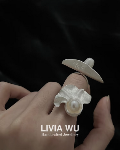Pleated Pearl Ring Ⅰ
