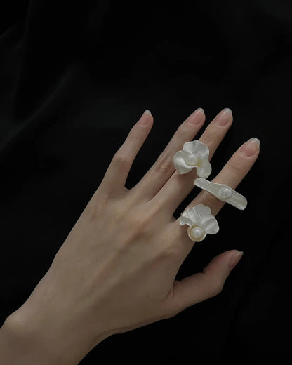 Pleated Pearl Ring Ⅱ