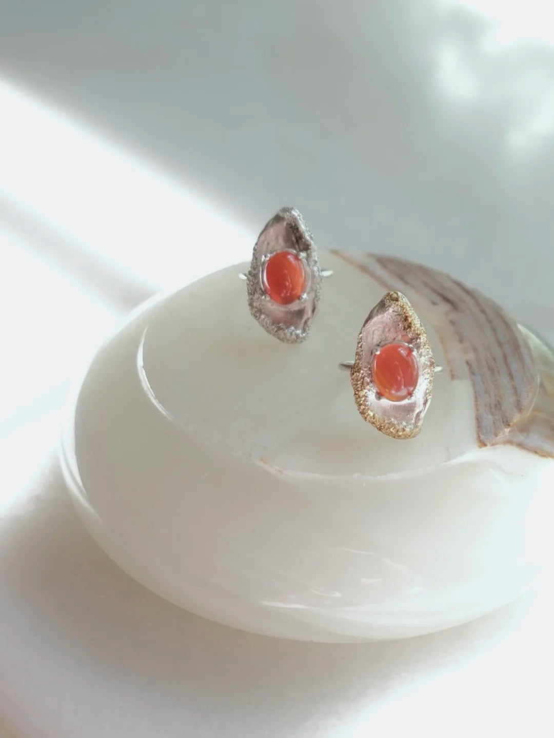 Red Carnelian Sterling Silver Ring