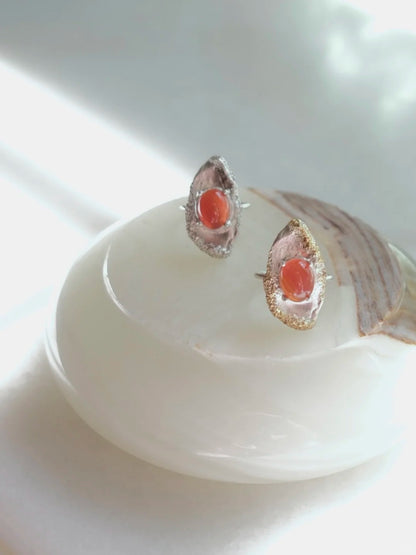 Red Carnelian Sterling Silver Ring